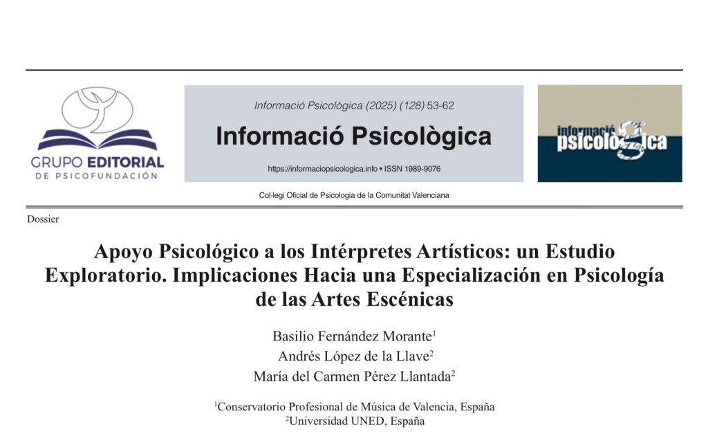 La salud mental de los intérpretes artísticos: una necesidad urgente en el ámbito&nbsp;escénico